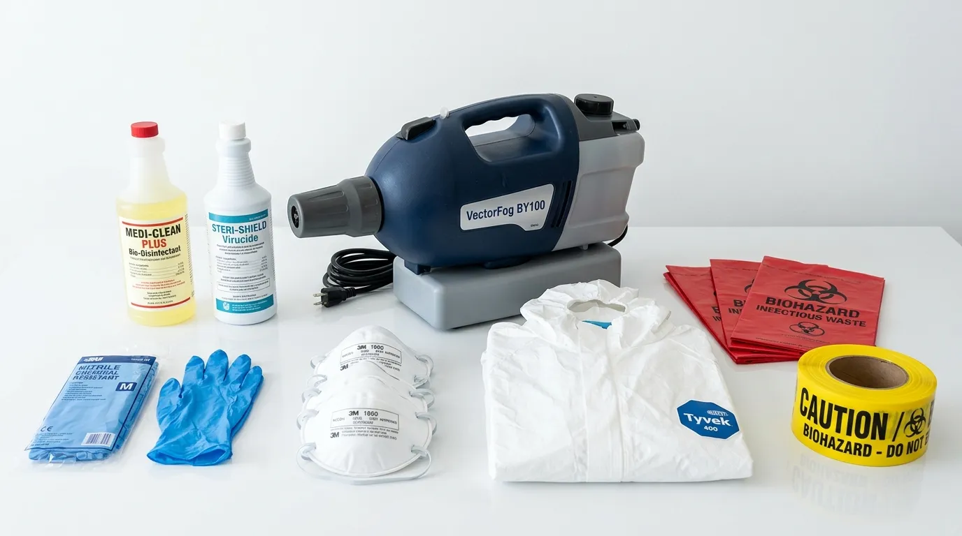 Professional biohazard remediation crew working in Perth Amboy